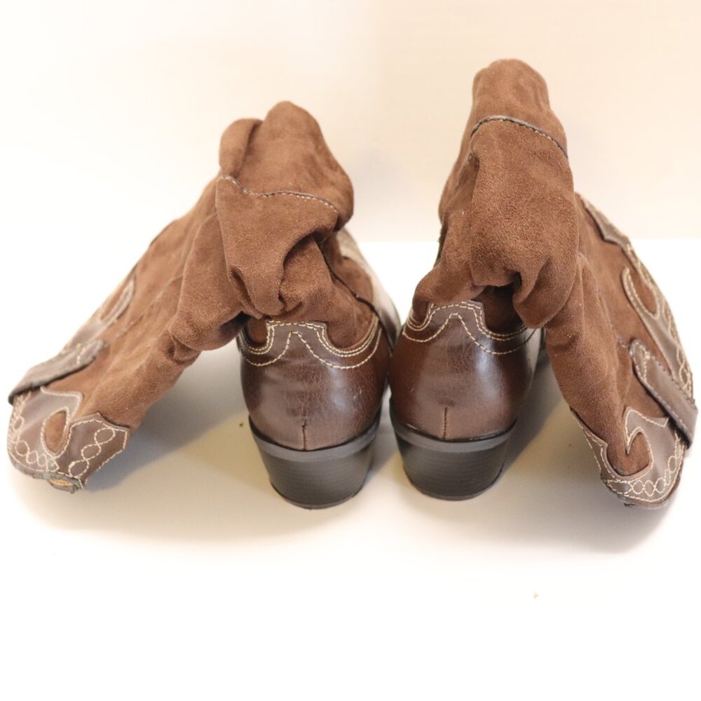Soda Women's Western Slouchy Boots Size 7.5 with some cracking on the inside - Picture 2 of 11